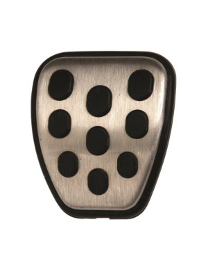 Ford Mustang Pedal Cover Kit - Ford Racing - Aluminum and Urethane Special Edition - Brushed Aluminum - `94-`02